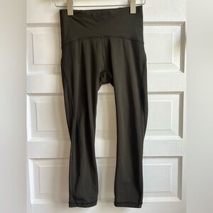 Lululemon Olive Active Cropped Leggings
